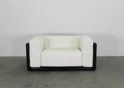 Cornaro Wohnzimmer Set aus Lackiertem Holz & Stoff von Carlo Scarpa für Gavina 1970, 3er Set