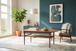 Couchtisch aus Teak mit Ablage von KT Møbler, 1960er
