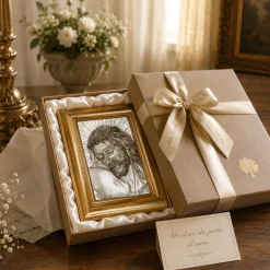 Creazioni Artistiche Firenze, Bas-Relief von Christus, 1970er, versilbert