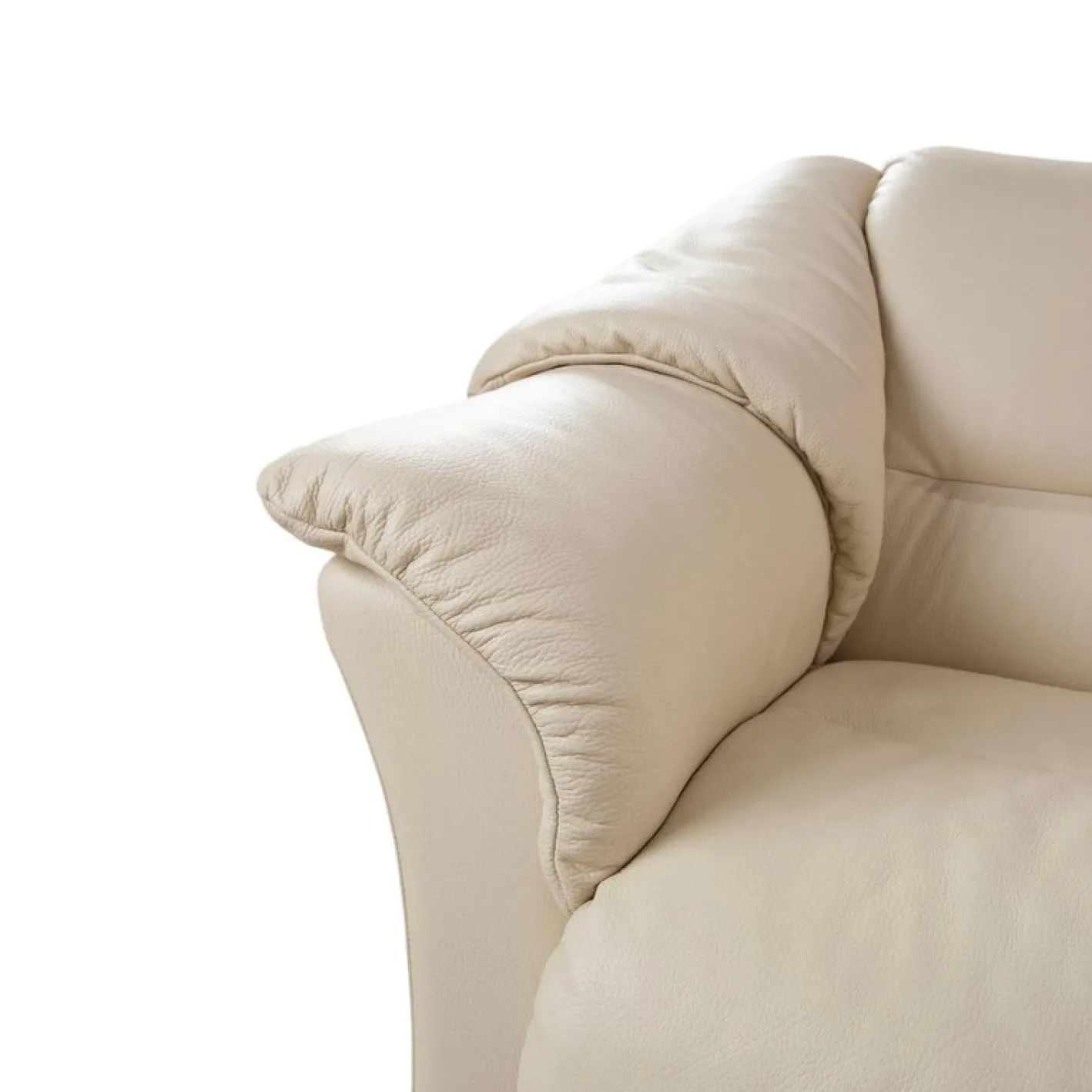 Cremefarbenes Oslo Vier-Sitzer Ledersofa in Eierschalen-Optik von Stressless