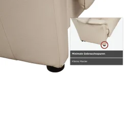 Cremefarbenes Oslo Vier-Sitzer Ledersofa in Eierschalen-Optik von Stressless
