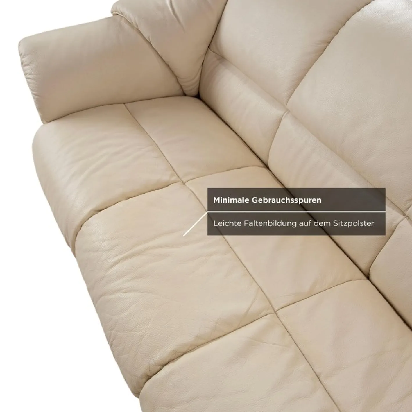 Cremefarbenes Oslo Vier-Sitzer Ledersofa in Eierschalen-Optik von Stressless