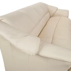 Cremefarbenes Oslo Vier-Sitzer Ledersofa in Eierschalen-Optik von Stressless