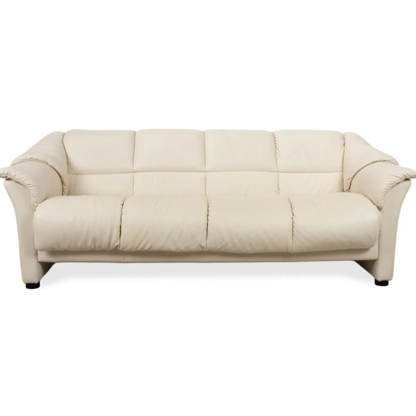 Cremefarbenes Oslo Vier-Sitzer Ledersofa in Eierschalen-Optik von Stressless