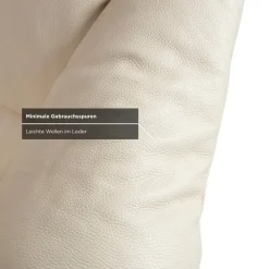 Cremefarbenes Oslo Vier-Sitzer Ledersofa in Eierschalen-Optik von Stressless