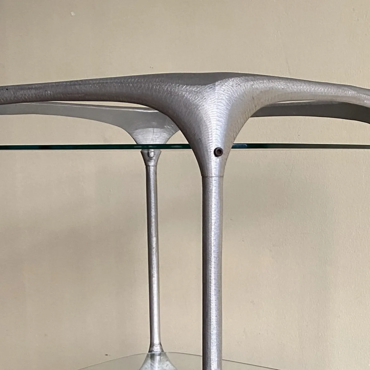 Cube Barwagen aus Gebürstetem Aluminium von Lorenzo Burchiellaro, 1970er