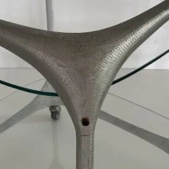 Cube Barwagen aus Gebürstetem Aluminium von Lorenzo Burchiellaro, 1970er