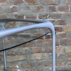 Cube Barwagen aus Gebürstetem Aluminium von Lorenzo Burchiellaro, 1970er