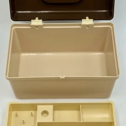 Curver Nähkasten-Organizer aus Beige & Braunem Kunststoff, Niederlande, 1970er