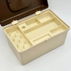 Curver Nähkasten-Organizer aus Beige & Braunem Kunststoff, Niederlande, 1970er