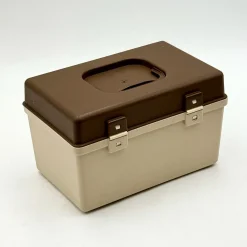 Curver Nähkasten-Organizer aus Beige & Braunem Kunststoff, Niederlande, 1970er