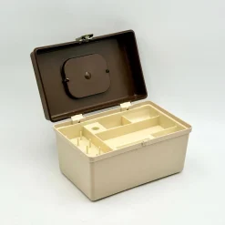 Curver Nähkasten-Organizer aus Beige & Braunem Kunststoff, Niederlande, 1970er