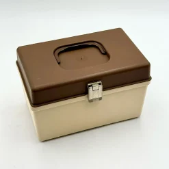 Curver Nähkasten-Organizer aus Beige & Braunem Kunststoff, Niederlande, 1970er