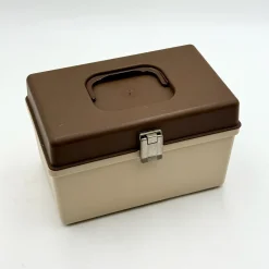 Curver Nähkasten-Organizer aus Beige & Braunem Kunststoff, Niederlande, 1970er