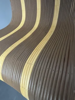Curvy Wavy Pencil Sessel aus Rattan & Bambus, 1970er