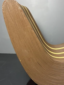 Curvy Wavy Pencil Sessel aus Rattan & Bambus, 1970er