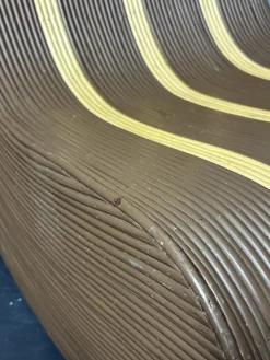 Curvy Wavy Pencil Sessel aus Rattan & Bambus, 1970er