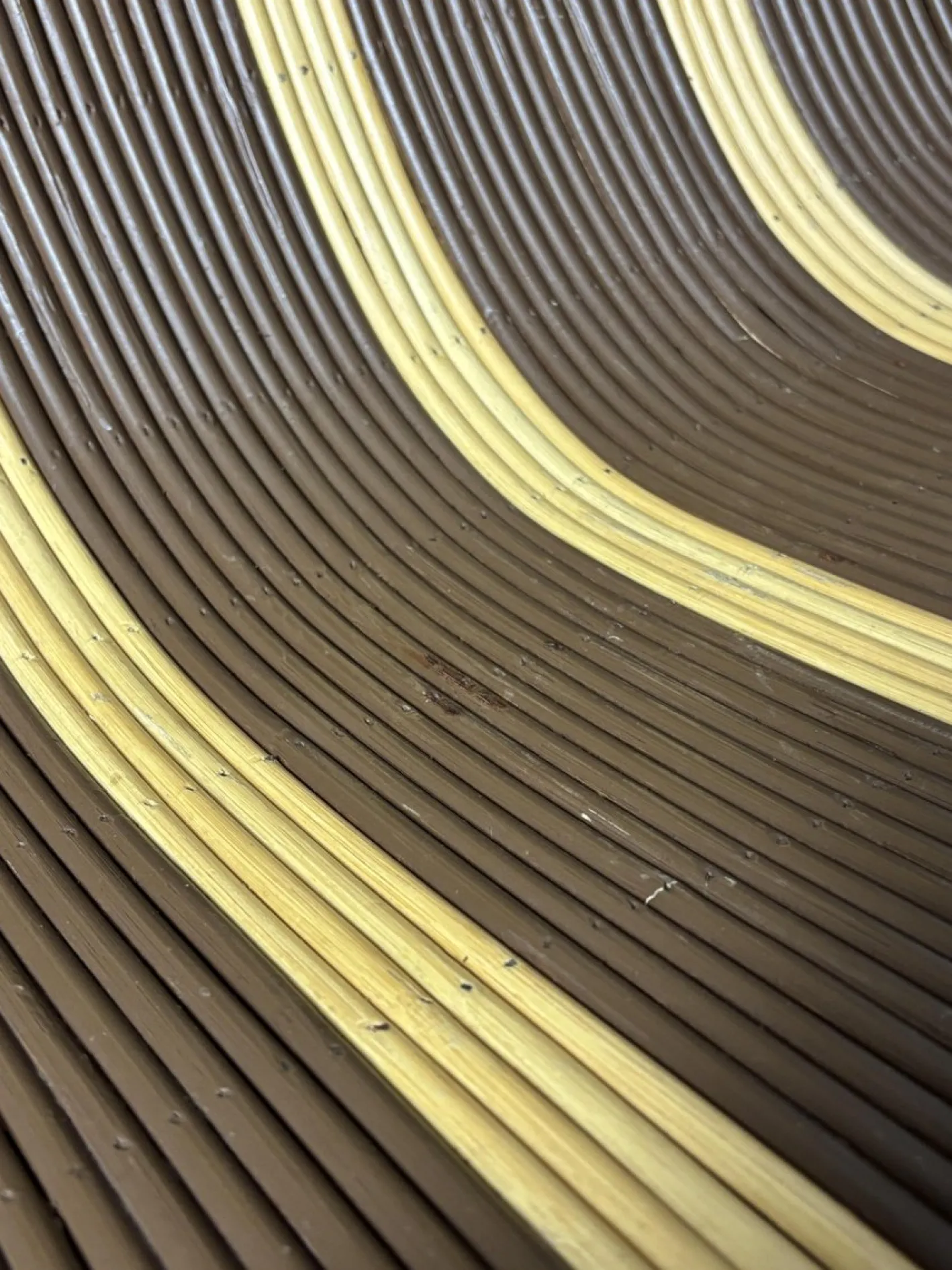 Curvy Wavy Pencil Sessel aus Rattan & Bambus, 1970er