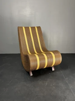 Curvy Wavy Pencil Sessel aus Rattan & Bambus, 1970er