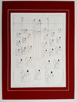 Czeslaw Tumielewicz, Design of a Monument, 2018, Radierung