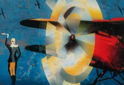 Danuta Dabrowska-Siemaszkiewicz, Hommage a Amelia Earhart, 2010er, Siebdruck