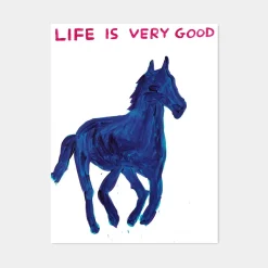 David Shrigley, Life Is Very Good, 2016, Lithographie Poster, gerahmt