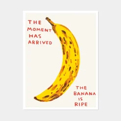 David Shrigley, The Moment Has Arrived, 2021, Lithografie-Poster, gerahmt