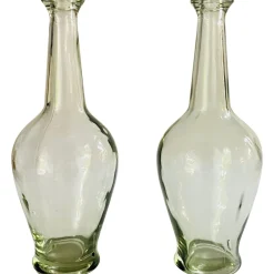 Dekorative Vintage Glasflaschen aus Glas, 1960er, 2er Set