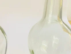 Dekorative Vintage Glasflaschen aus Glas, 1960er, 2er Set
