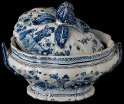 Delfter Chinoiserie Terrine in Blau & Weiß, 1750er