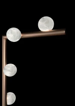 Demetra Tischlampe aus gebürstetem Messing von Alabastro Italiano