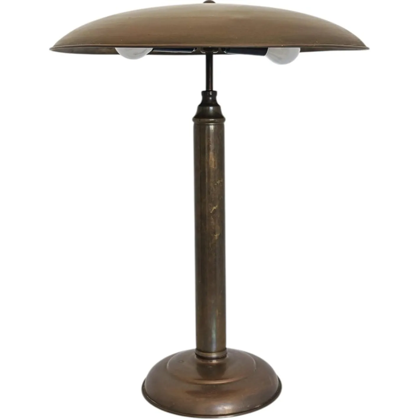 Deutsche Art Deco Gardist Tischlampe aus Messing, 1930er