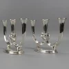 Deutsche Art Deco Kerzenhalter mit 3 Armen von WMF, 1930er, 2er Set