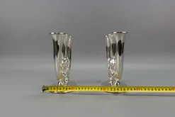 Deutsche Art Deco Kerzenhalter mit 3 Armen von WMF, 1930er, 2er Set