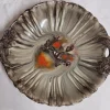 Deutsche Art Deco Obstschale aus Bunt Glasierter Keramik, 1930er