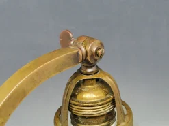 Deutsche Jugendstil Nachtlampe aus Glas & Metall, 1900er