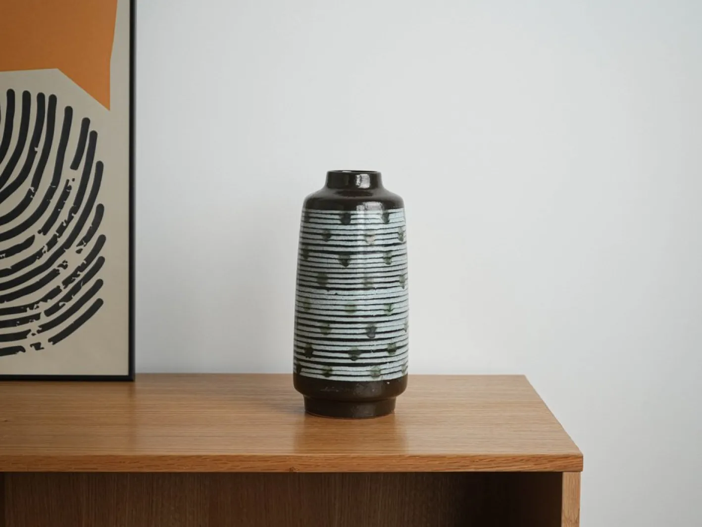 Deutsche Keramikvase, Westdeutschland, 1970er