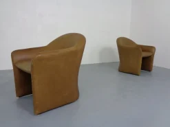 Deutsche Mid-Century Cocktailsessel aus Leder von Walter Knoll, 1960er, 2er Set