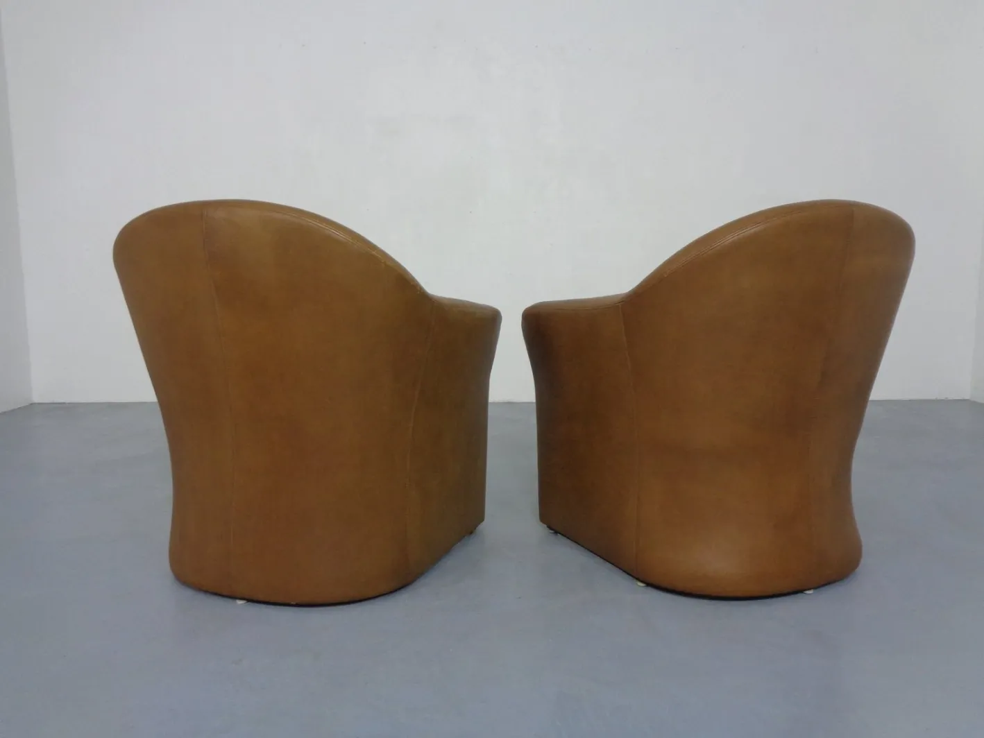 Deutsche Mid-Century Cocktailsessel aus Leder von Walter Knoll, 1960er, 2er Set