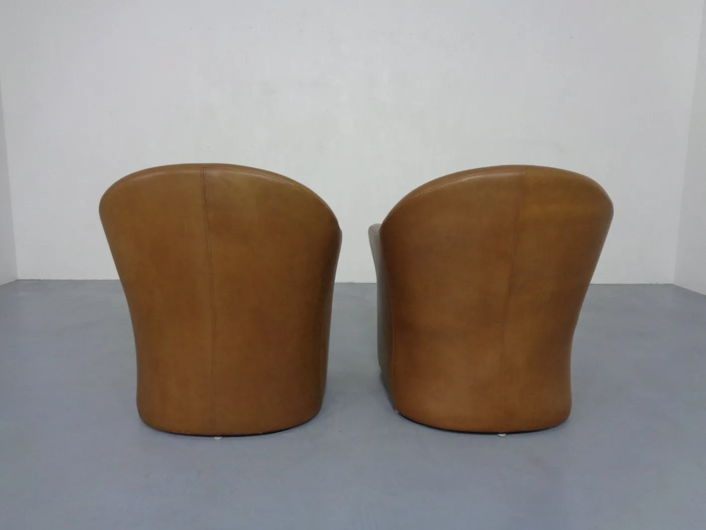 Deutsche Mid-Century Cocktailsessel aus Leder von Walter Knoll, 1960er, 2er Set