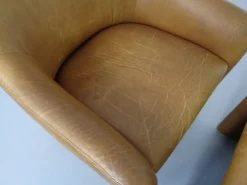 Deutsche Mid-Century Cocktailsessel aus Leder von Walter Knoll, 1960er, 2er Set