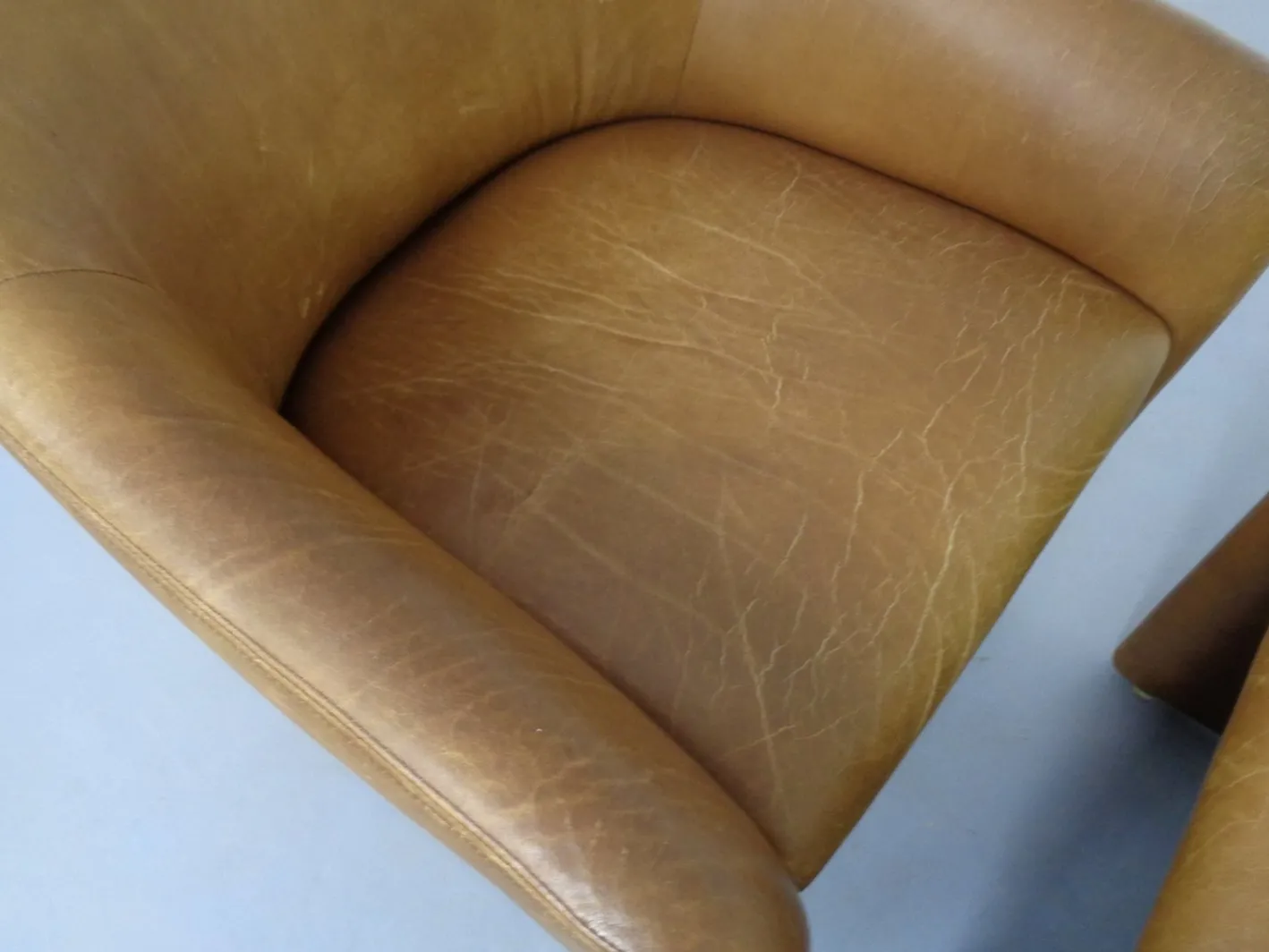 Deutsche Mid-Century Cocktailsessel aus Leder von Walter Knoll, 1960er, 2er Set