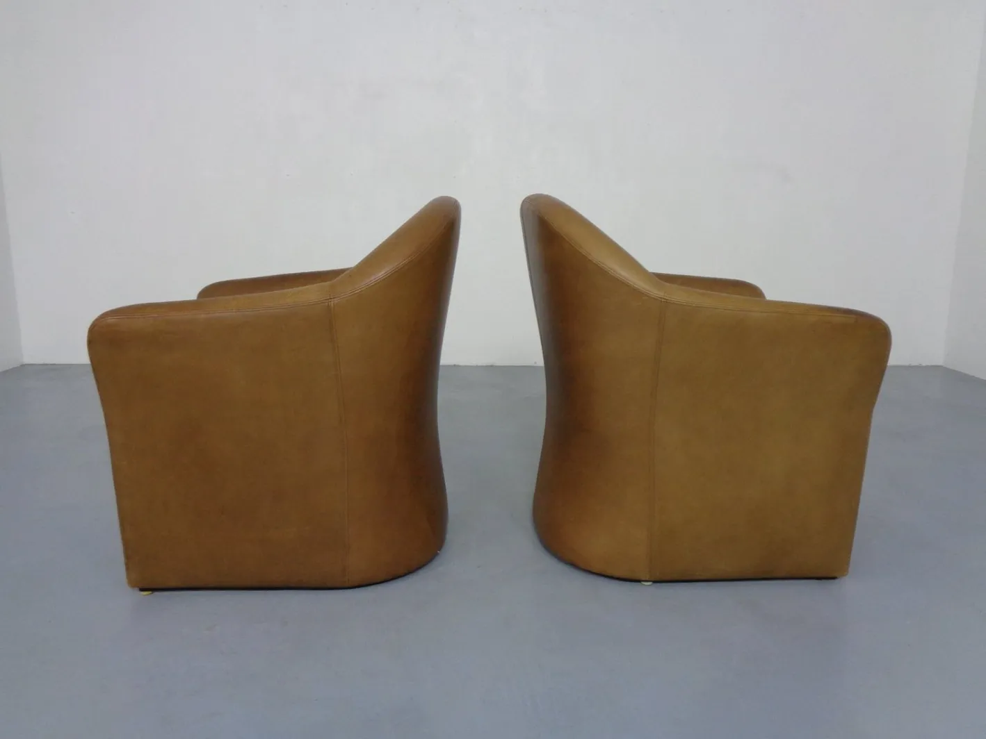 Deutsche Mid-Century Cocktailsessel aus Leder von Walter Knoll, 1960er, 2er Set