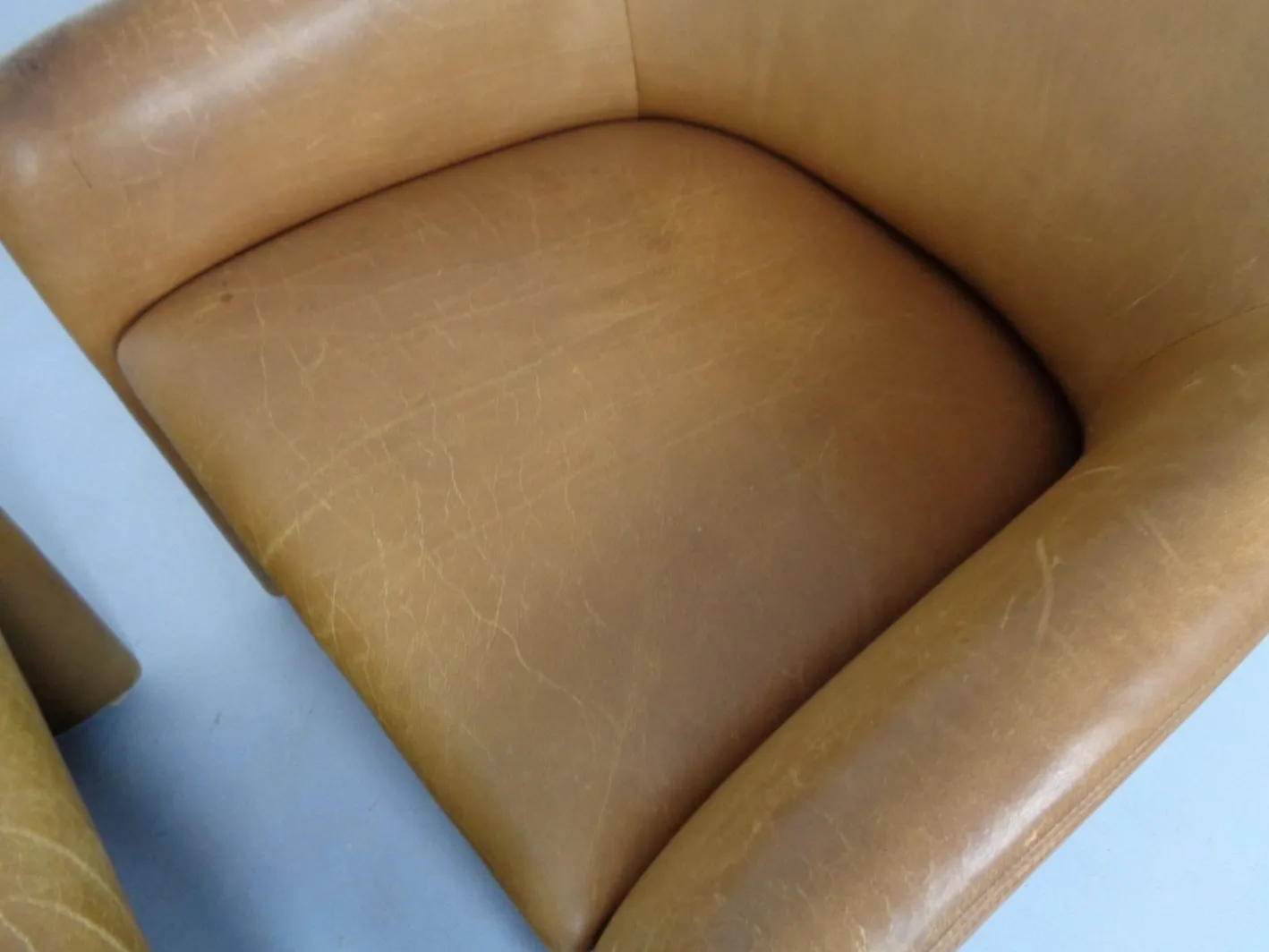 Deutsche Mid-Century Cocktailsessel aus Leder von Walter Knoll, 1960er, 2er Set