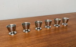 Deutsche Mid-Century Eierbecher aus Cromargan von WMF, 1960er, 6 . Set