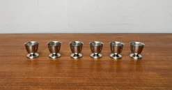 Deutsche Mid-Century Eierbecher aus Cromargan von WMF, 1960er, 6 . Set
