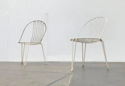 Deutsche Mid-Century Gartenstühle aus Metall von Mauser Werke Waldeck, 2er Set