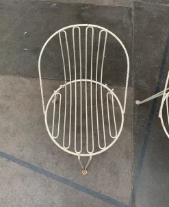 Deutsche Mid-Century Gartenstühle aus Metall von Mauser Werke Waldeck, 2er Set