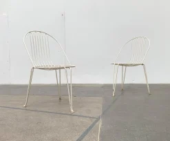 Deutsche Mid-Century Gartenstühle aus Metall von Mauser Werke Waldeck, 2er Set