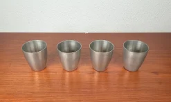 Deutsche Mid-Century Modern Zinnbecher von Harald Buchrucker, 1960er, 4er Set